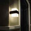Oświetlenie lampy ściennej Unikalne nowoczesne kinkiety wewnętrzne/zewnętrzne 19/18W LED Dowód korozji Wykończenie Brak żarówki