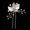 Haarspeldjes Bloem Haarspeld 2 stuks Elegante Parel Bruidsspelden Clip Accessoires Bruiloft Decoratie