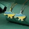 Pendentif Colliers Jeshayuan Ukraine Carte Collier Pour Femmes Filles Pays Ukrainien Pendentif En Acier Inoxydable Bijoux Cadeaux En Gros