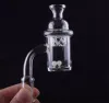 25mm XL 4mm d'épaisseur Quartz Banger avec cyclone Spin Carb Cap Terp Pearl Flat Top Banger clous 14mm 18mm Mâle Femelle pour Bong BJ