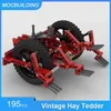 Bloklar moc yapı blokları vintage traktör mowbar saman tedder modeli diy monte tuğlalar yaratıcı oyuncaklar toplama Noel hediyeleri 524pcs 240120