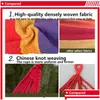 Hammocks Portable Hammock Outdoor Garden Sports Home Travel Cam Swing Canvas Stripe Hang Bed Double Single People Drop Delivery Furnit DHLPD