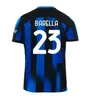 LUKAKU maglie da calcio BARELLA CORREa INTERS Milan GIROUD IBRAHIMOVIC LAUTARO MILANS THEO BRAHIM 23 24 Maglia da calcio 2023 2024 Uniformi Uomo Bambini Kit Set