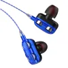 Auricolari Cuffie Dual Driver HIFI Stereo In Ear Cuffie con microfono per iPhone Samsung Huawei Smartphone Android ZZ