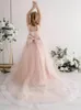 Girl Dresses Simple Princess Ball Gowns Tulle With Bow Pink Satin Sleeveless Floor Length Flower Dress For Wedding First Communion