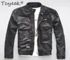 100 Heren Echt Leren Jas Mannen Echte Schapen Geit Zwart Bruin Mannelijke Bomber Motorjassen Lente Herfst Heren Kleding 2208135608731