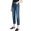 Luxury Mother Womens Jeans Brand Fashion Women Blue High Waist Street Wear Wide Leg Jean Female Trouser Straight Denim Pants 9-minute Stepped Legs