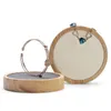 Jewelry Pouches Solid Wood Round Rack Pendant Earring Bracelet Display Holder Prop Multi-Functional Window