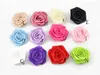 Accessoires pour cheveux, 120 pièces/lot, 1.9 pouces, 12 couleurs, Mini ruban en Satin, fleurs roses pour filles, bandeaux en tissu artificiel pour enfants