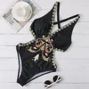 Designer Swimwear Women Bikini Floral Print Gold Chain Fashion Beach Swimsuit One Piece Swim Suit Yacht Party Sandy Beach Lady Swimsuit Wholesale