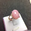 Anéis de cluster Kjjeaxcmy jóias finas 925 prata esterlina incrustada natural gem rosa opala feminino senhora anel de luxo suporte teste venda