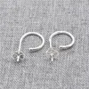 Серьги-гвоздики, 5 пар, серьги из стерлингового серебра 925 пробы с крючками из проволоки для ушей с бусинами