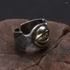 Кольца-кластеры BOICAI S925, стерлинговое серебро, ретро персонализированный бронзовый комплект, кольцо с открытием глаз дьявола, мужской подарок
