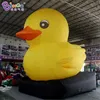 wholesale Newly design 6.6x4.7x6mH advertising inflatable cartoon duck with lights air blown animals balloon model for party event decoration toys sports-2