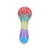 Cachimbo de vidro para fumar cachimbos de mão pirex colheres coloridas parafuso arco-íris com floral agung colorido morango panda arte moda acessórios para fumar