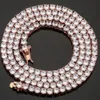 Collier chaîne de Tennis en argent Sterling rempli d'or 18 carats, bijoux fins, 3mm, Vvs Moissanite, diamant