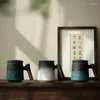 Muggar keramiska filter te cup mugg vatten separationskontor med täckning personliga special koppar kreativa