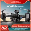 KY605S drone met professionele HD drie camera's, obstakelvermijding luchtfotografie, opvouwbare quadcopter cadeau UAV