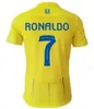 23 24 Al Nassr FC Soccer Jerseys Ronaldo Ghareeb 2023 2024 Home Yellow Cr7 Gonzalo Mane Talisca Talisca女性プレーヤーバージョン