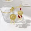 Hair Clips Chinese Luminous Hairpin Ornament Lantern Tassel Stick Womb Lamp Coiled Cheongsam Headpiece Year Xmas Jewelry