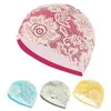 Bonnets de natation Femmes dentelle bonnet de bain piscine plage protéger oreilles cheveux imperméable PU chapeau de bain pour femmes filles cheveux longs dame bonnet de bain YQ240119