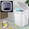 16L Smart Induction Trash Can Automatic Dustbin Bucket Garbage Bathroom for Kitchen Electric Touch Waste Bin Storage Basket 240119