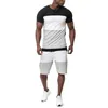 Conjuntos de treino masculino verão peça curta casual 2 conjunto roupa dos homens manga fina esporte lazer ternos masculinos coreano luxo trabalho wear