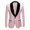 Mens Suits Blazers Fashion Red Pink Black White Blue Patterned Suit Slim Fit Groomsmen Tuxedos For Shawl Collar Jacket Drop Delivery A Dhdbq