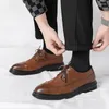 Kleid Schuhe Luxus Business Männer Leder Atmungsaktive Gummi Formale Hohe Qualität Fahsion Mann Büro Hochzeit Wohnungen Schuhe