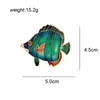 Brooches Nordic Oil Painting Style Tropical Fish Animal Brooch Pins Colorful Enamel Casual Party Office For Women Jewelry Gift