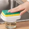 Banyo tezgahı için sünger tutucu dayanıklı tabak ile sıvı sabun dağıtıcı