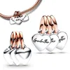 Heart & Angel Dangle Fit Charms Sier Original Bracelet Charm For Women Gift Diy Jewelry