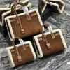 10a lustro wysokiej jakości designerskie kobiety torby jagnięta zamsz podróżne torebki crossbody top caviar cowhide torba na zakupy duża pojemność swobodny vintag