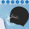 Bonnets de natation Nouveau 2022 Protéger les oreilles Cheveux longs Sports Nager Haute élasticité Silicone Natation Chapeau de bain imperméable pour cheveux longs YQ240119