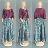 Ethnic Clothing 2 Pieces Sets Women Top And Print Skirts Outfits Loose Casual Matching Set African Suits
