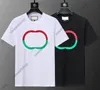 24SS Europe Magliette da uomo Uomo designer Tee Estate stampa di lettere a colori maglietta manica corta T-shirt in cotone bianco nero magliette 3XL XXXL