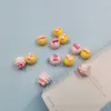 Charms 10pcs Resin Bow Cake Mini For Jewelry Finding Pendants Making Earrings Accessories Flatback Cabochon C584