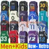 Haliburton 0 Maxey Männer Kinder Embiid Basketball Trikots Ball Curry Giannis Lillard Kawhi Harden Morant Doncic Irving Tatum Iverson Bird Shirt Kinder neue Retro