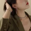 Urok bransoletki Minimalistyczna biżuteria ze stali nierdzewnej papierowy klip klipowy łańcuch szydły brześniczka obojowa Bransoletka dla kobiet