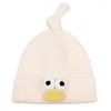 Bérets Mode Canard Drôle Bonnet Chapeaux Pour Enfants Automne Hiver Casquette Coton Chaud Bonnet Enfant Crochet Chapeau Mignon Enfants Garçons