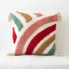 Pillow 2024 Tufted Colorful Red Throw Pillows Cover Decorative Handwoven Craft Case Home Sofa Decor