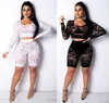 Kadınlar Yaz Dantel Mahsul Üst Bloepants Twopiece Playsuit Bodysuit Tulum Romper Seti Kadınlar039S Tracksuits4699641