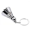 Keychains 3X Creative Metal Badminton Key Chain Tournament Souvenir Pendant Sports Cute