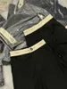 Primavera outono feminino novo design cor bloco cintura carta impressão calças compridas mlxxxxl3xl