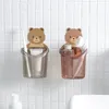 Набор аксессуаров для ванны Стильный держатель для зубной щетки в виде медведя Прочный Удобный Модный Организовать Детскую ванную комнату На тему медведя Простота установки Функциональный