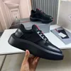 2024 marchi di lusso casual-elegante uomo fondo spesso scarpe da skateboard uomo bianco nero in pelle spazzolata comfort uomo outdoor scarpe casual da passeggio con scatola EU38-45 scatola