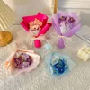Decorative Flowers Crochet Puff Flower Valentine Gift Korean Version Finished Birthday Knitted