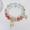 Link Bracelets Tian Guan Ci Fu Red White Beaded Bracelet For Women Cosplay Xie Lian Fashion Jewelry Anime Metal Accesorios Girl Gift