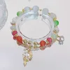 Bracelets à maillons Tian Guan Ci Fu, perles rouges et blanches pour femmes, Cosplay Xie Lian, bijoux à la mode, accessoires en métal Anime, cadeau pour filles