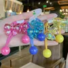 Hair Accessories 2PCS Set Plastic Colorful Bow Round Ball Long Elastic Band For Girl Children Cute Kawaii Fancy Princess Braid Rubber Ties